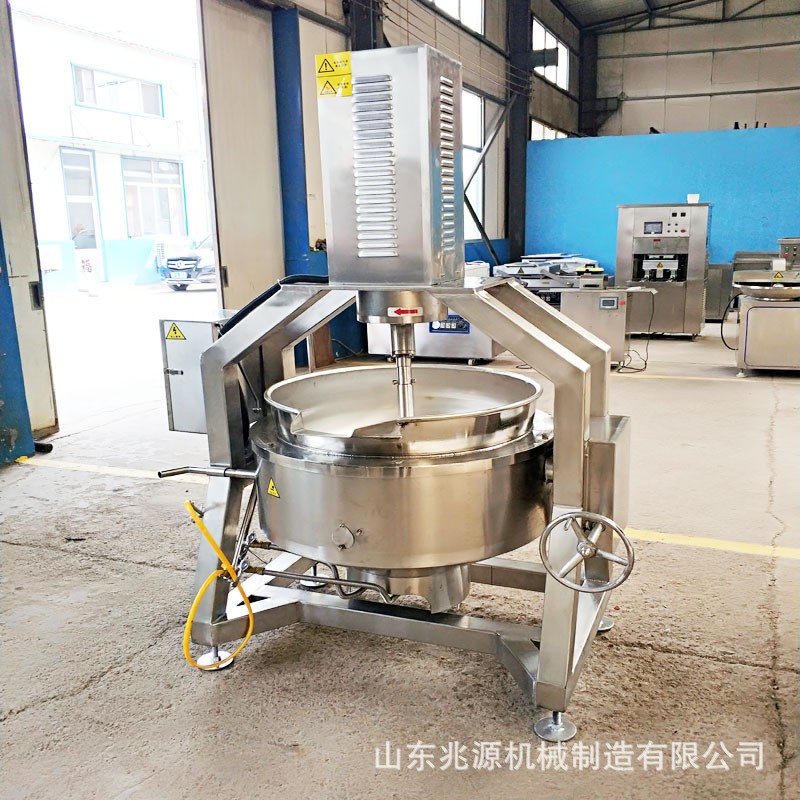 燃气加热玫瑰酱炒锅 四川麻辣烫火锅底料炒锅 火锅底料搅拌炒锅图3