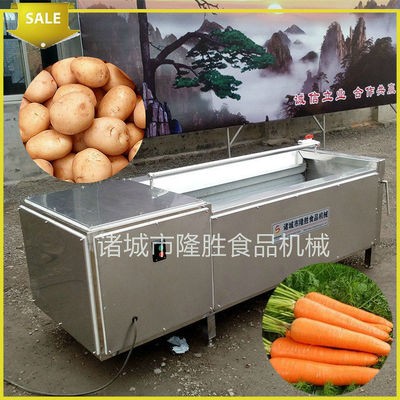 土豆削皮机 脱皮机 土豆加工设备 萝卜清洗机 红枣毛刷清洗机图3