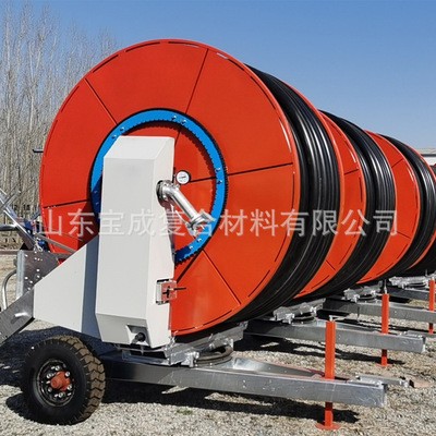 农业大田浇地灌溉设备75-300高扬程农用自走式全自动卷盘式喷灌机图2
