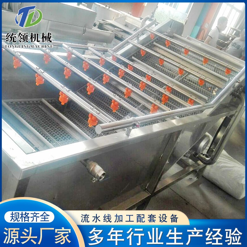 可定制韭菜 大葱气泡清洗机连续式洗菜机 净菜加工生产线配套设备图5