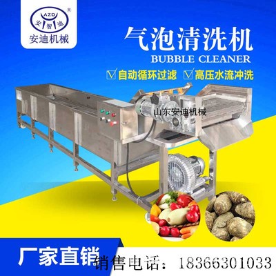 全自动果蔬清洗机 多功能气泡清洗线中药材小龙虾扇贝去泥效果好图2