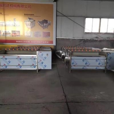 现货供应莲藕去皮清洗机 果蔬清洗设备 十毛刷 土豆清洗机图2