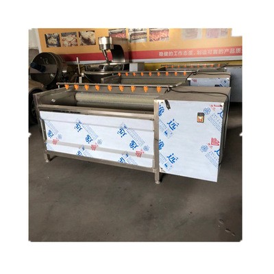 现货供应莲藕去皮清洗机 果蔬清洗设备 十毛刷 土豆清洗机图5