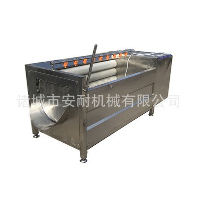 根茎类毛刷清洗机 中药材毛辊清洗设备 商用洗菜机 芥菜头去泥机图5