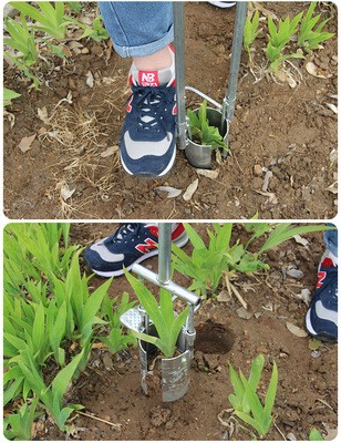 12移栽神器挖苗器打洞器挖洞铲移苗器地膜打孔器90口径单管图3