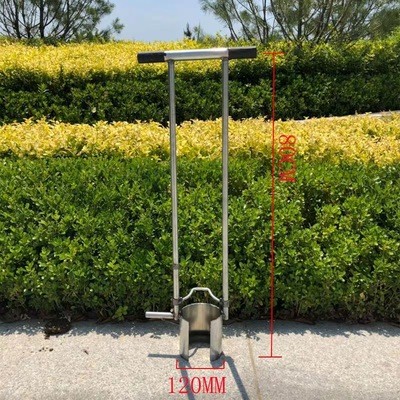 12移栽神器挖苗器打洞器挖洞铲移苗器地膜打孔器120口径双管图2