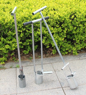 12移栽神器挖苗器打洞器挖洞铲移苗器地膜打孔器120口径双管图4