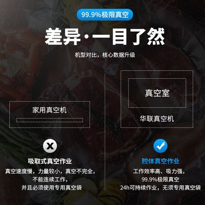 华联HVC-260T1A台式家用真空包装机 大吸力商用真空包装机图4