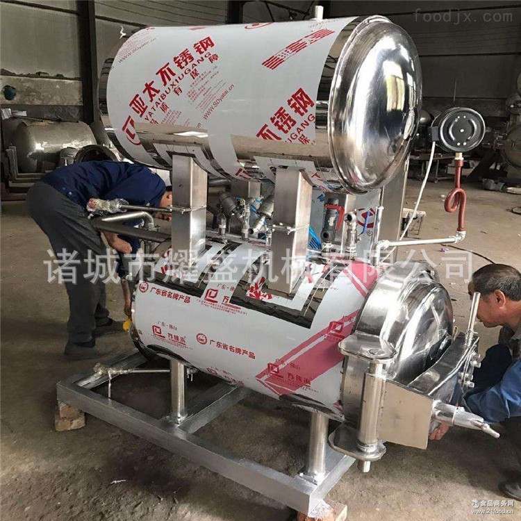 不锈钢电加热手动双层水浴杀菌锅 真空包装食品杀菌锅图4