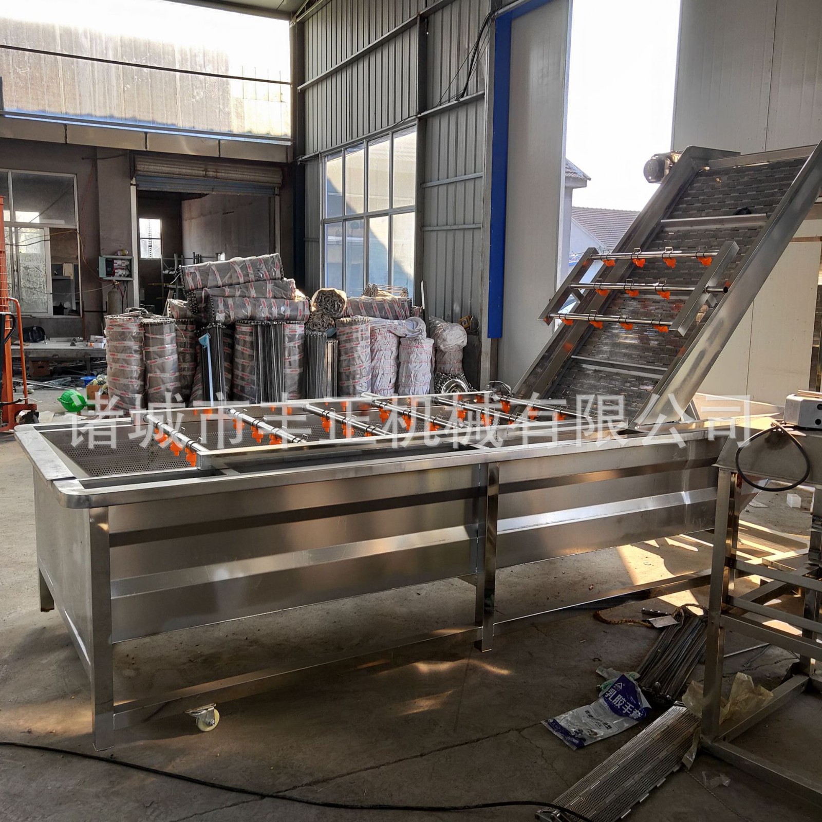 全自动喷淋式青辣椒清洗机 瓜果蔬菜气泡清洗机 不锈钢果蔬清洗机图4