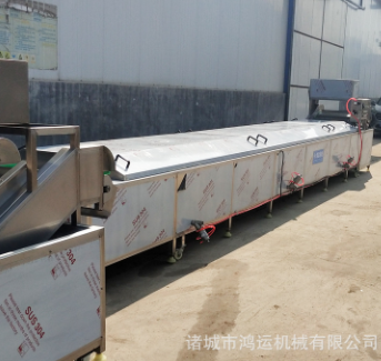 蔬菜杀青流水线 不锈钢蒸煮杀菌漂烫池 清洗风干流水线图2