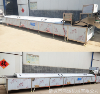 蔬菜杀青流水线 不锈钢蒸煮杀菌漂烫池 清洗风干流水线图4