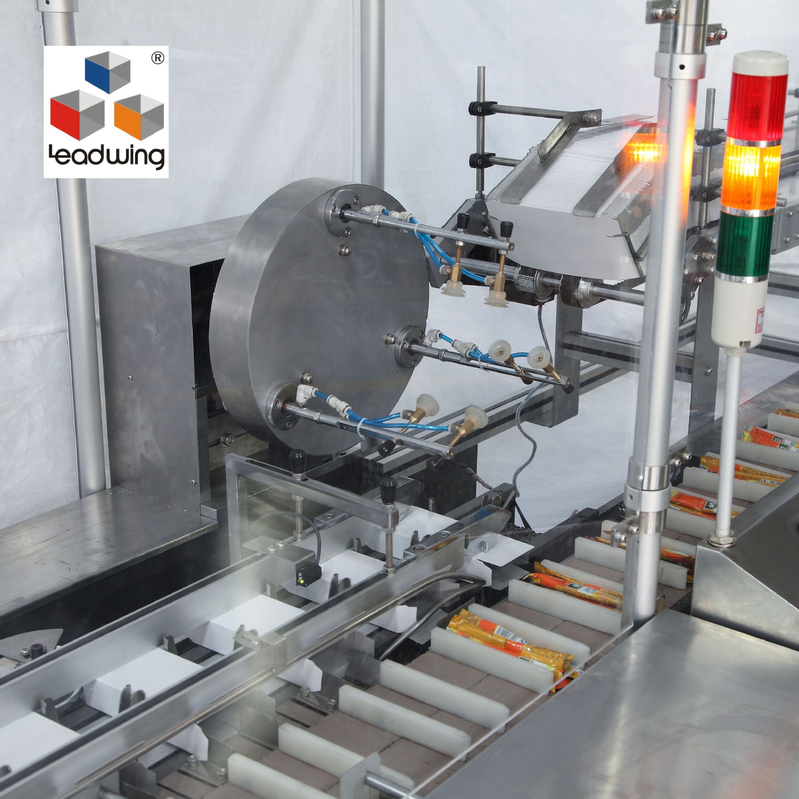 热销LX-YL-160全自动多功能高速装盒机，速度160盒/分。图2