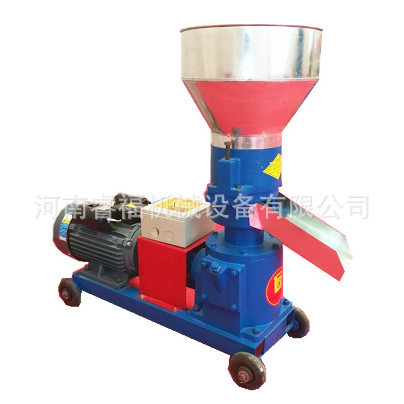 两相电养殖颗粒饲料机 多功能平模饲料造粒机组 家用颗粒机图5