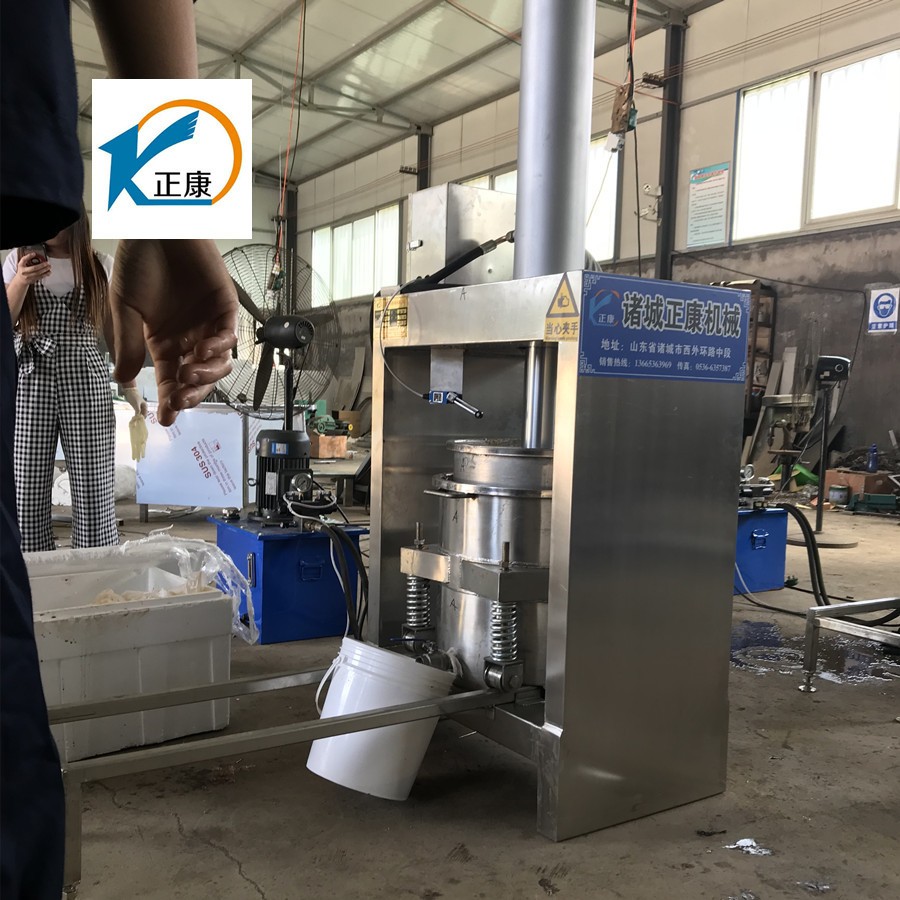 不锈钢水果碎压榨脱汁机 带外筒自动苹果取汁机 液压海带压榨机图4