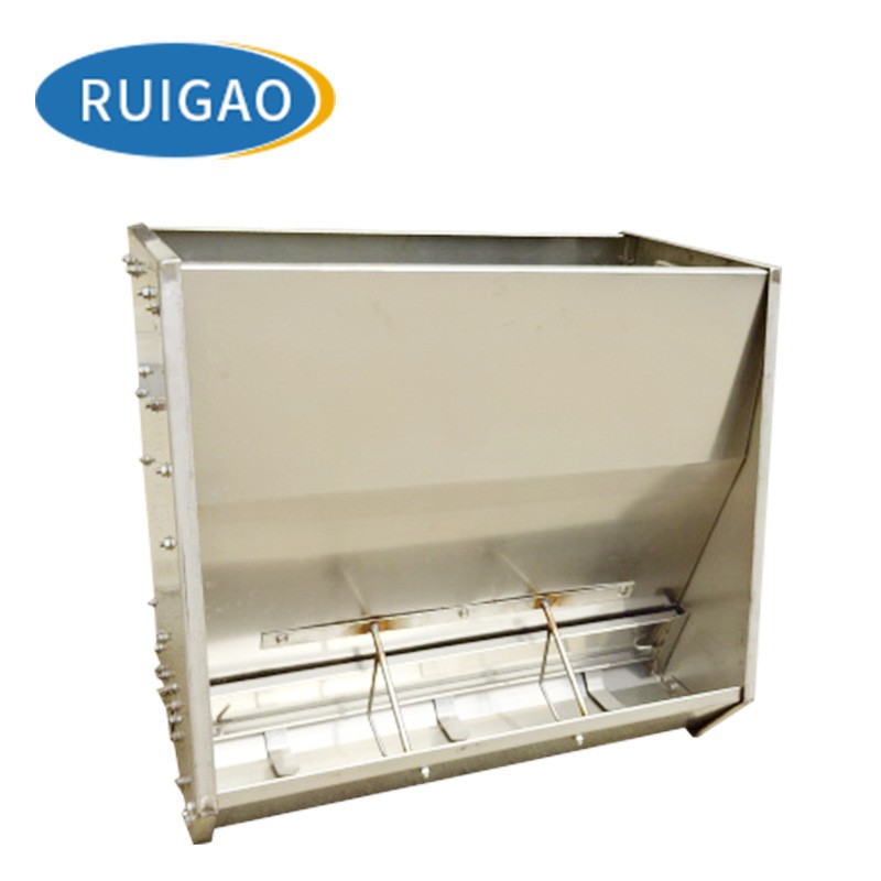 不锈钢仔猪保育床猪料槽自动采食机小猪补料槽猪用育肥食槽图2