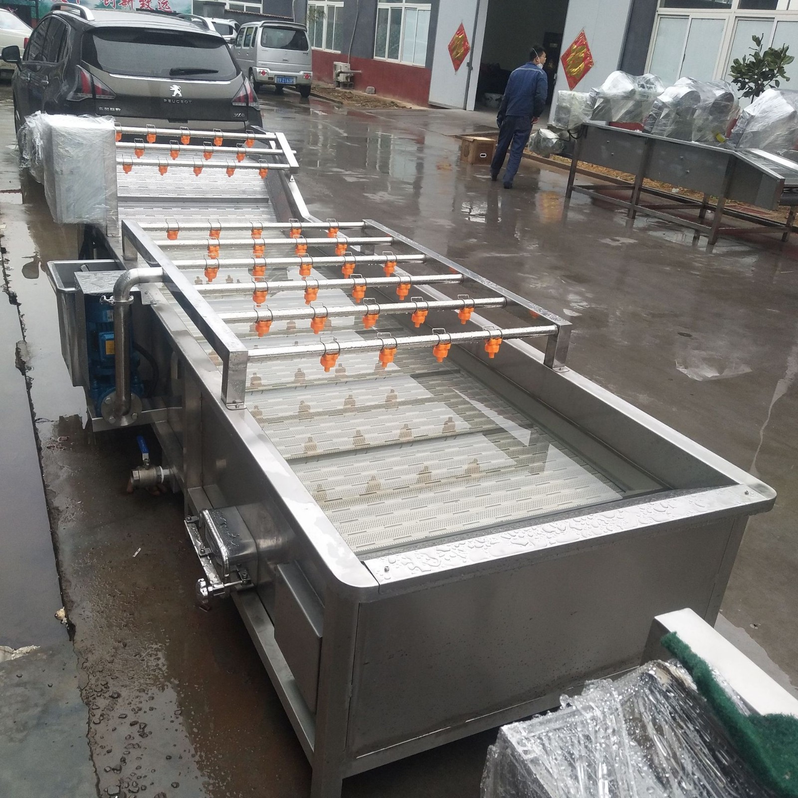 江苏龙虾清洗机 厂家供应小龙虾气泡超声波清洗机流水线图2