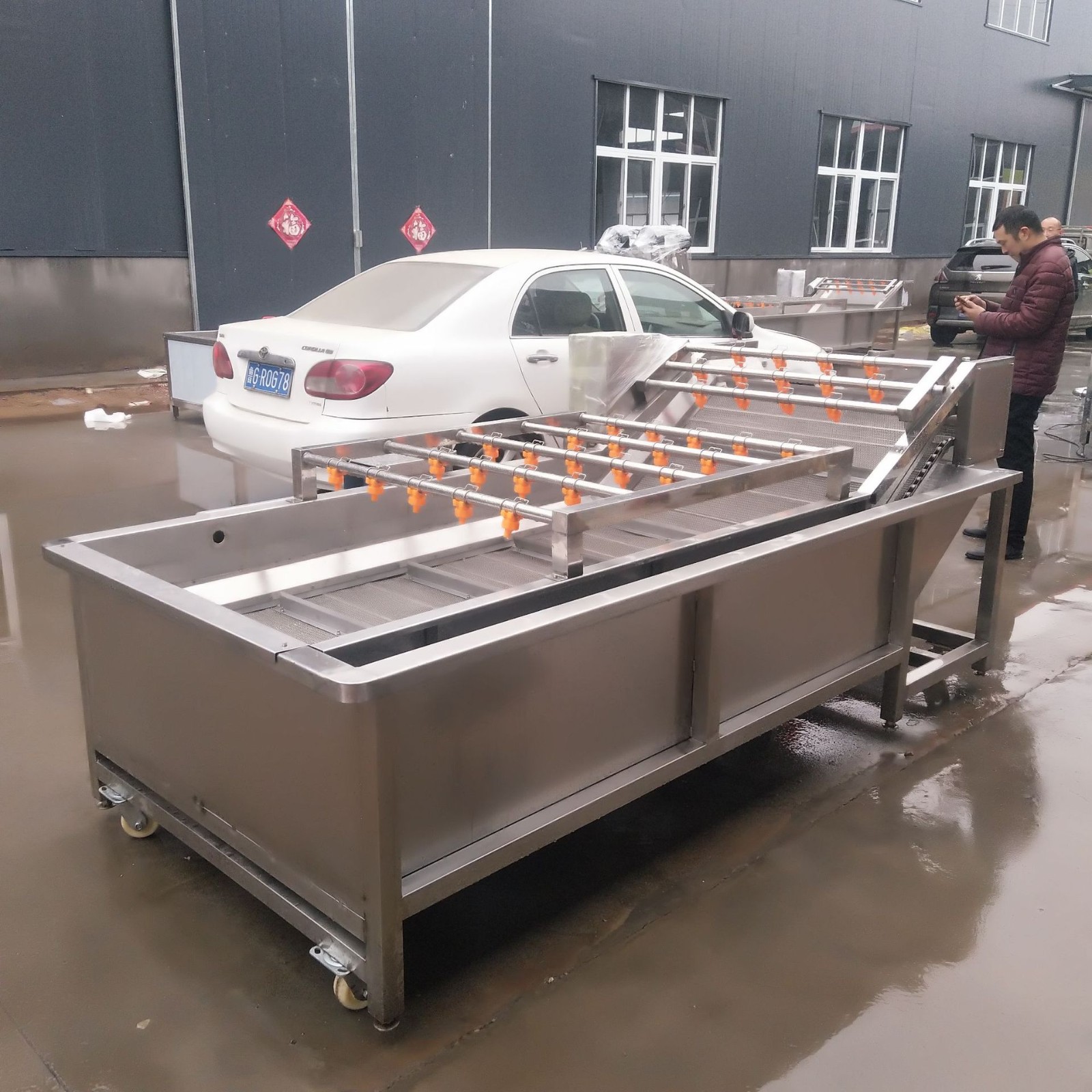 江苏龙虾清洗机 厂家供应小龙虾气泡超声波清洗机流水线图4