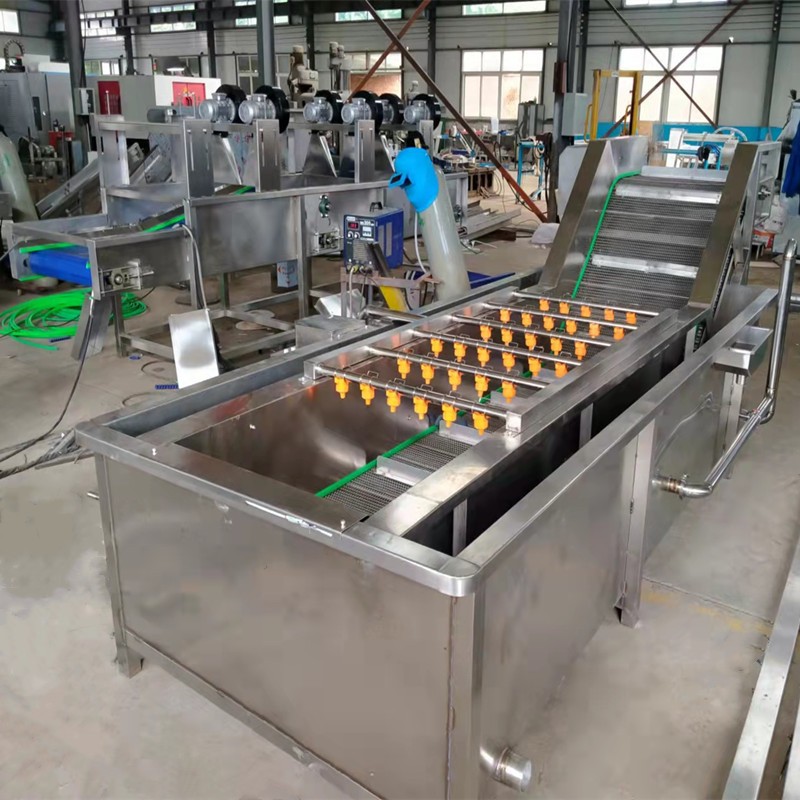 全自动果蔬清洗机鼓泡喷淋西蓝花清洗机不锈钢玉米蔬菜气泡清洗机图4