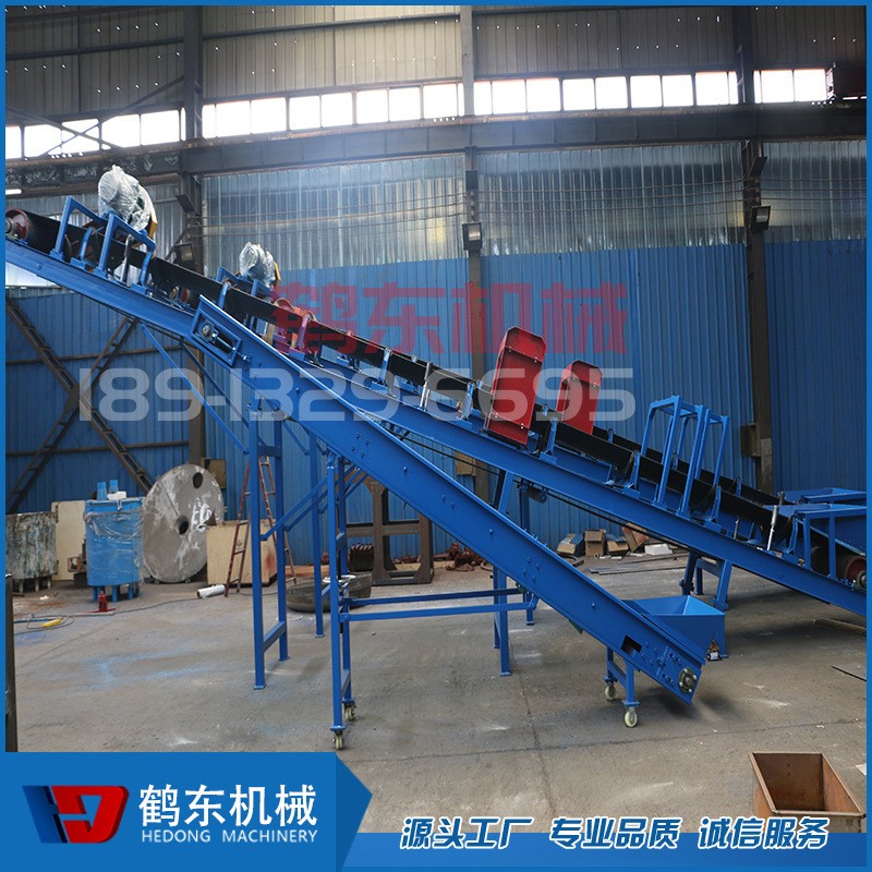 厂家定做爬坡上料输送机流水线 工业传送带 不锈钢板式输送机图4