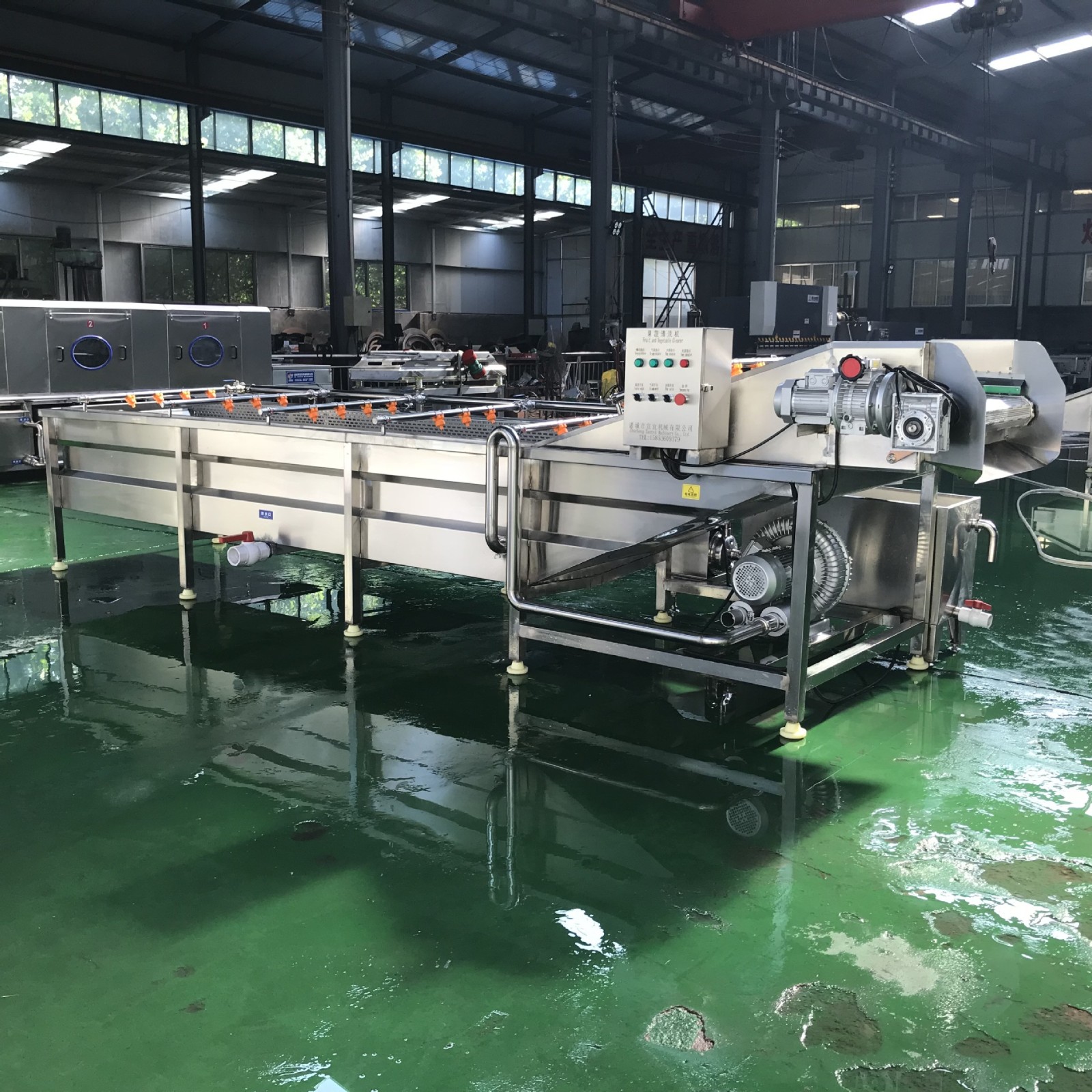 全自动气泡清洗机 不锈钢喷淋式辣椒清洗机 多功能去泥沙净菜设备图2