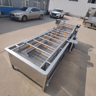 全自动果蔬蔬菜清洗机 气泡式喷淋豆角萝卜清洗机 洗菜机设备