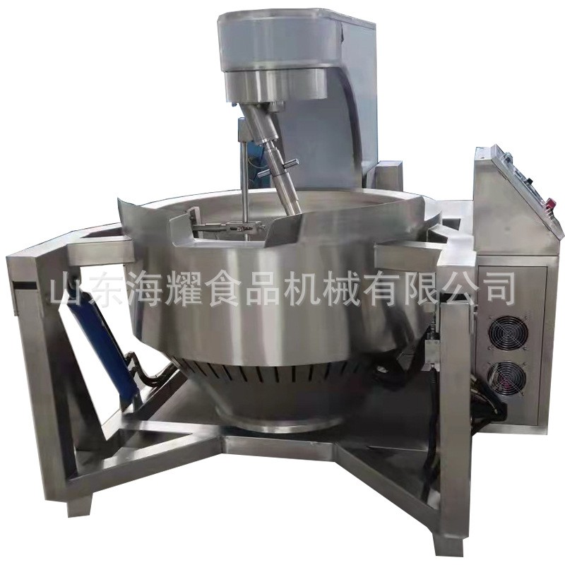 大型预制菜炒菜机 自动辣椒酱料炒料机 全自动火锅底料炒锅图5