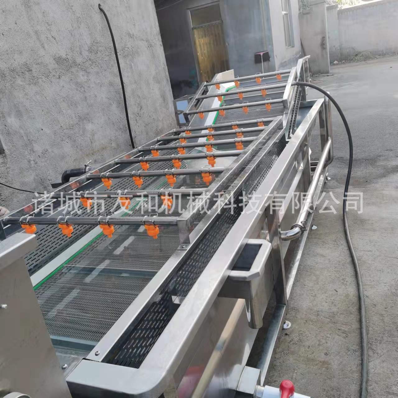 全自动翻浪式气泡清洗机水果山楂清洗风干线大枣高压喷淋清洗机图3