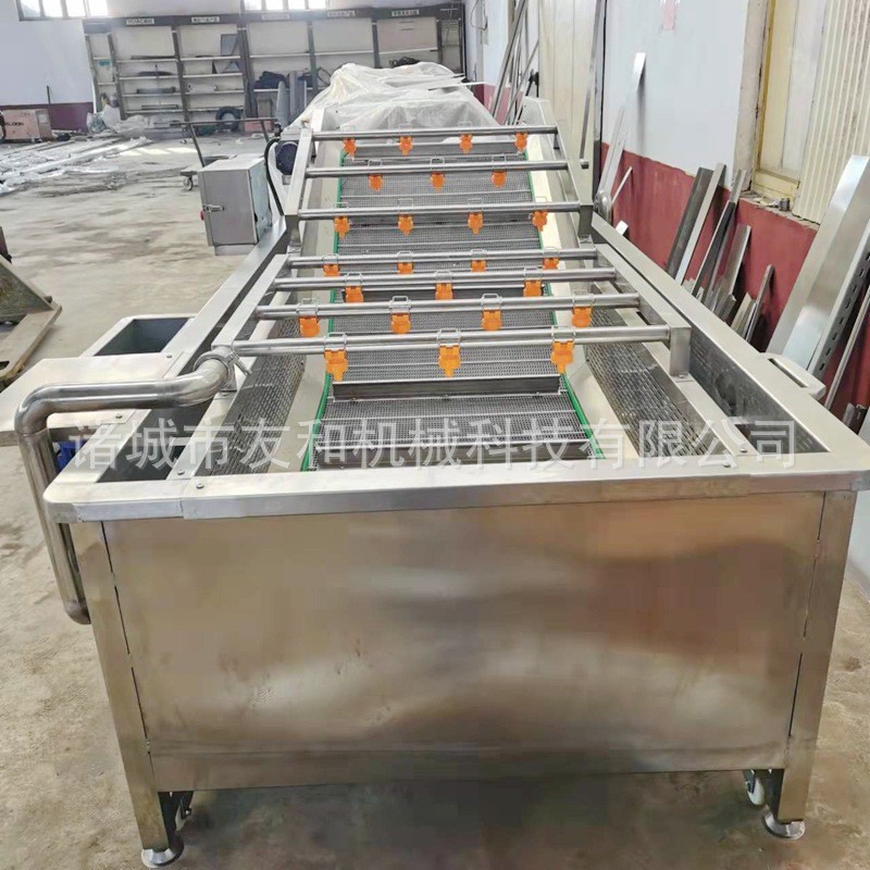 全自动翻浪式气泡清洗机水果山楂清洗风干线大枣高压喷淋清洗机图2