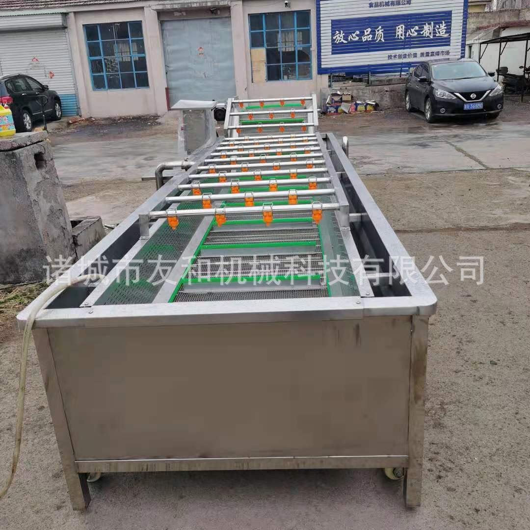 全自动翻浪式气泡清洗机水果山楂清洗风干线大枣高压喷淋清洗机图5
