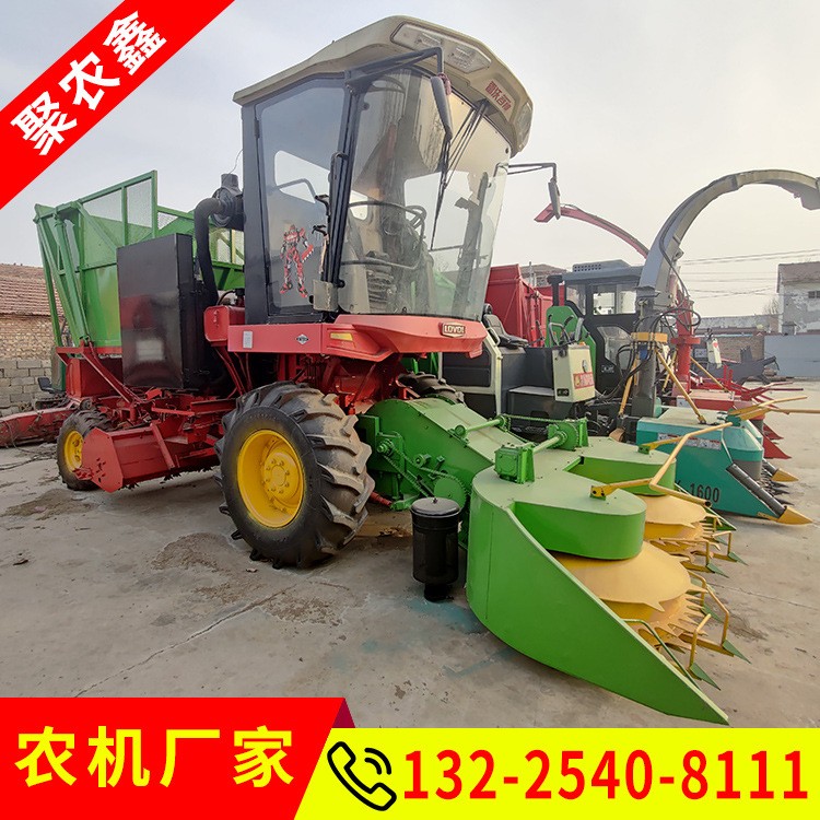 大圆盘青储饲料粉碎收割机 拖拉加装割台青储机 农用收割机图3