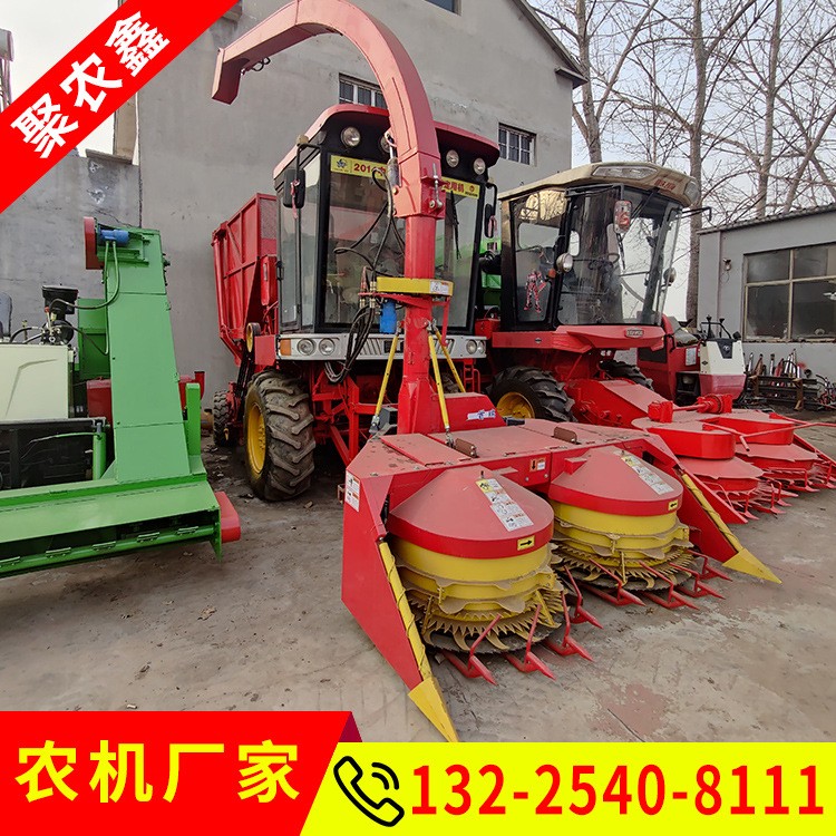 大圆盘青储饲料粉碎收割机 拖拉加装割台青储机 农用收割机图2