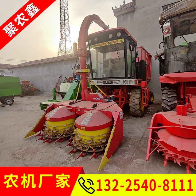 大圆盘青储饲料粉碎收割机 拖拉加装割台青储机 农用收割机图5