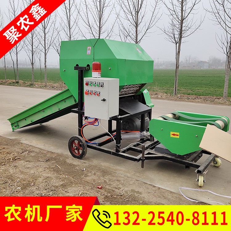 全自动秸秆打捆包膜一体机 养殖秸秆捡拾粉碎打捆机黄储打包机图4