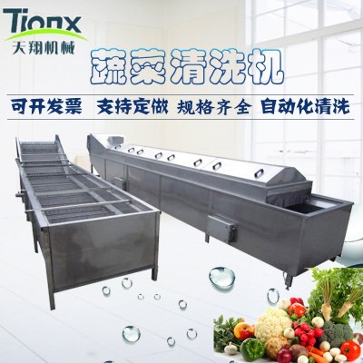 蒸煮漂烫蔬菜清洗流水线设备 天翔绿叶蔬菜菠菜油菜清洗漂烫机