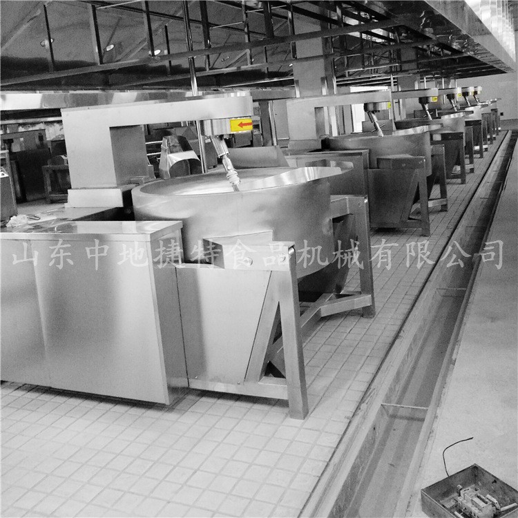 整套学校公司食堂净菜处理机械 熬粥炖肉炒菜炒酱机 中央厨房设备图2