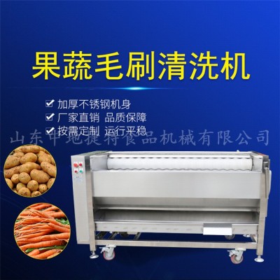 热销特卖土豆地瓜清洗设备莲藕去泥清洗加工全自动果蔬毛刷清洗机