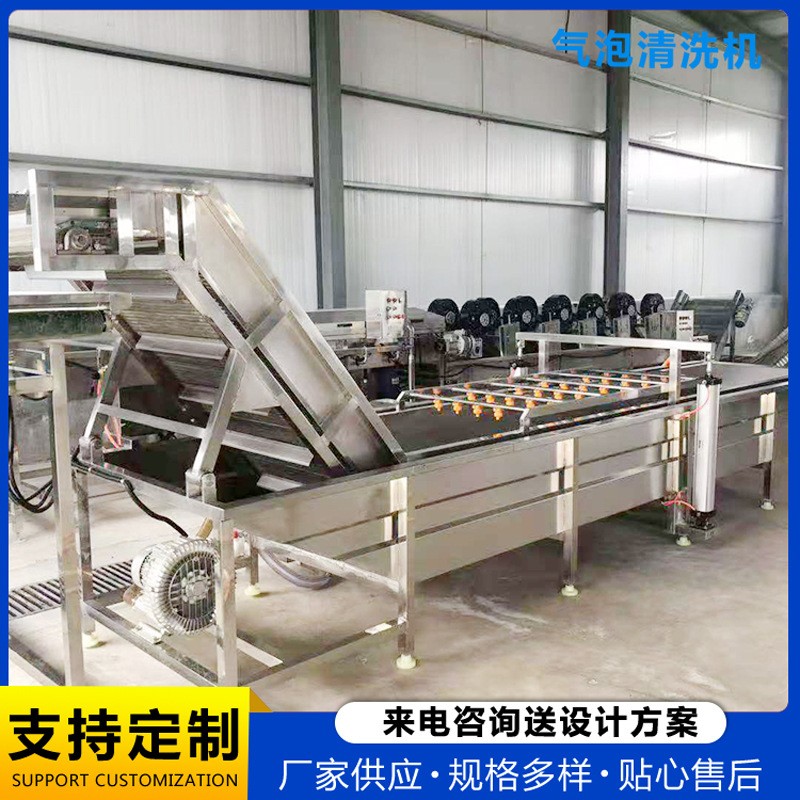 精润制造海带清洗机 鼓泡式喷淋式海蜇清洗机海产品清洗流水线