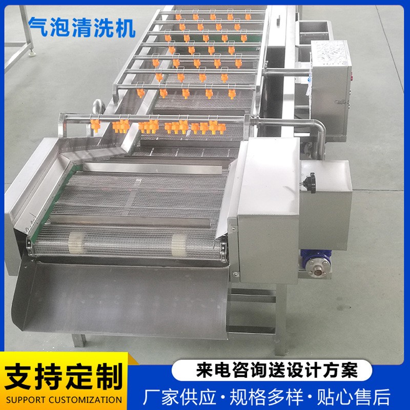 精润制造海带清洗机 鼓泡式喷淋式海蜇清洗机海产品清洗流水线图3