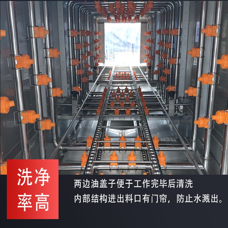 全自动食品周转筐清洗机海鲜蔬菜塑料筐子清洗设备高压喷淋洗筐机图3