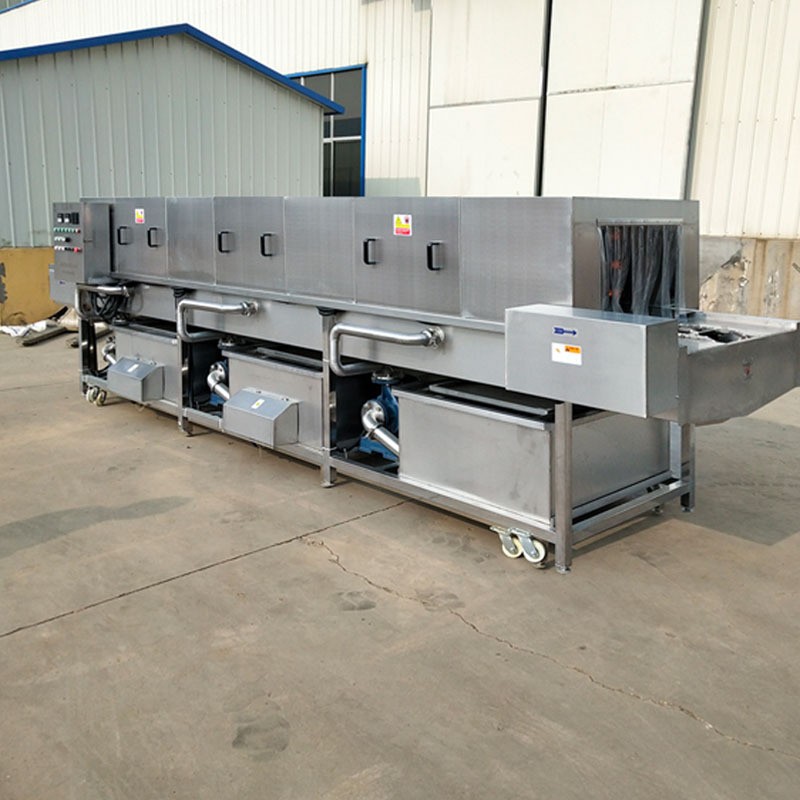 全自动食品周转筐清洗机海鲜蔬菜塑料筐子清洗设备高压喷淋洗筐机图5