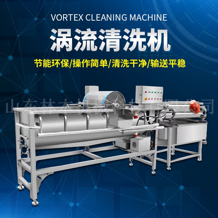 商用菠萝涡流清洗机 不锈钢蔬菜洗菜清洗机 全自动净菜流水线洗菜图1