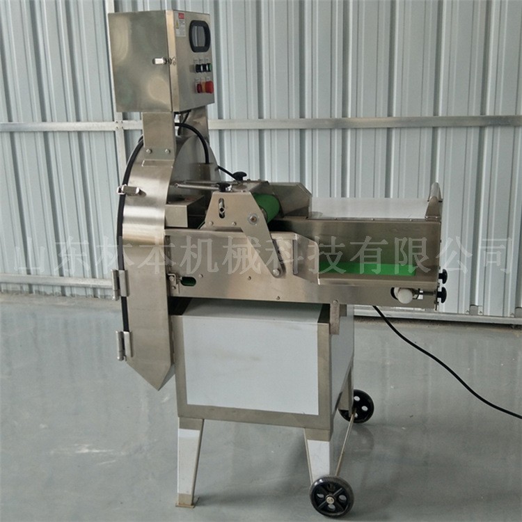 商用切菜机大头菜切丝设备 芹菜段加工设备切菜机 叶菜类切菜机图1