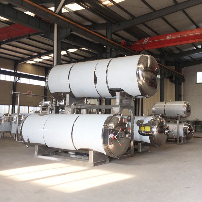 不锈钢杀菌锅 自动喷淋水浴式 罐头香肠肉制品高温灭菌食品杀菌釜图2