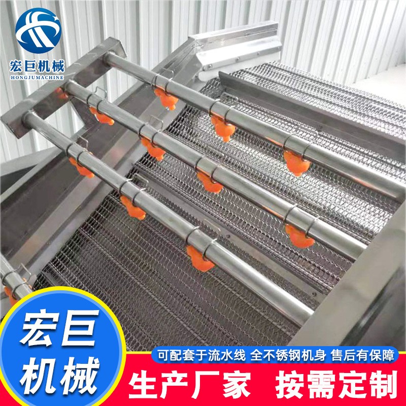 预制菜加工果蔬清洗机 水果气泡清洗机 山野菜荠菜清洗设备图3