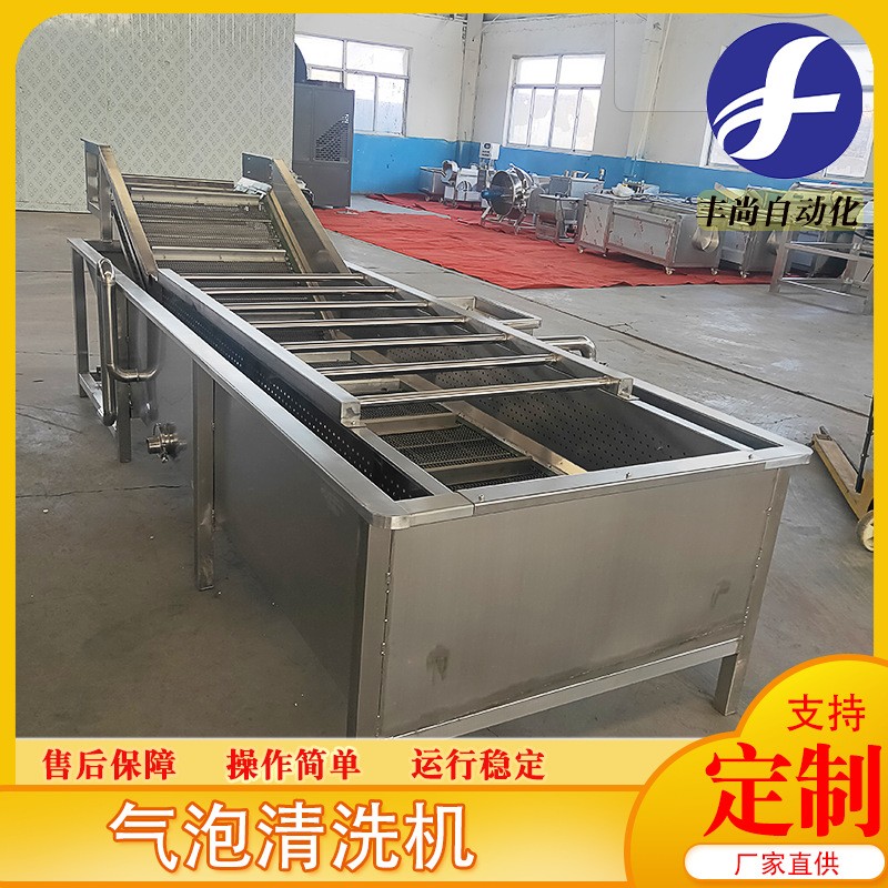 小龙虾圣女果高压气泡清洗 小油菜果蔬清洗机 净菜清洗流水线设备图3