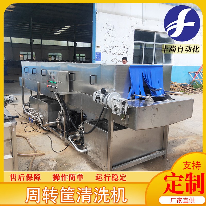 肉食品筐清洗设备 全自动连续式周转筐清洗机 喷淋式去油污洗筐机图2