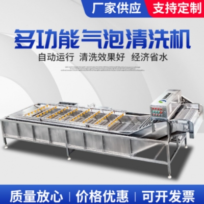 气浴式海鲜果蔬清洗设备 中药材气泡清洗机 海带翻浪式气泡清洗机