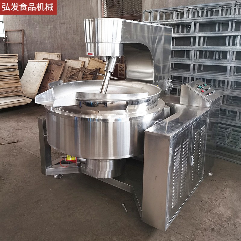 全自动不锈钢行星搅拌炒锅 火锅底料炒料机糕点馅料炒菜炒锅设备图2