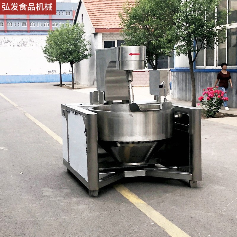 全自动不锈钢行星搅拌炒锅 火锅底料炒料机糕点馅料炒菜炒锅设备图3